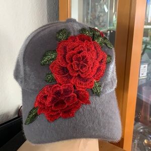 red roses hat adjustable